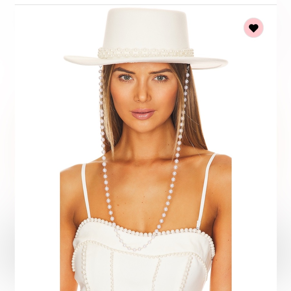 Lovers and friends Pearl Embellished Hat